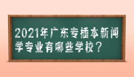 2021年广东专插本新闻学专业有哪些学校?