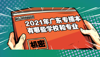 2021年广东专插本有哪些学校和专业？