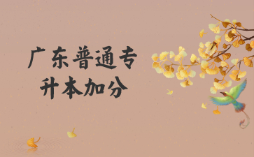 广东普通专升本加分
