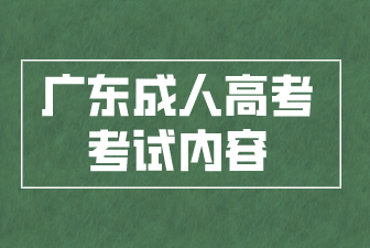 广东成人高考考试内容