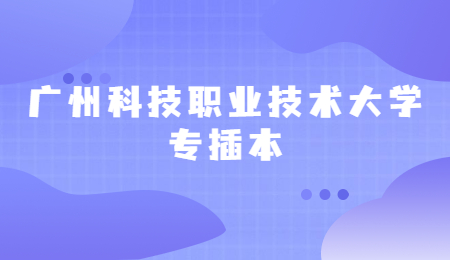 广州科技职业技术大学专插本考试