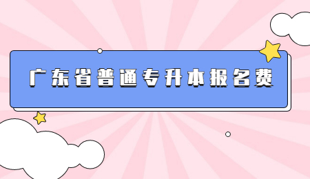 广东省普通专升本报名费