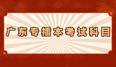 广东专插本考试科目