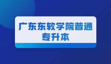 2022年广东东软学院专升本