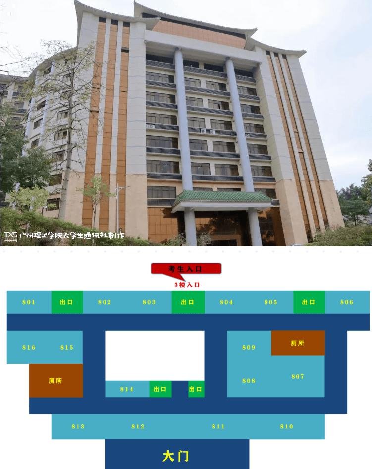 广州理工学院考场分布图