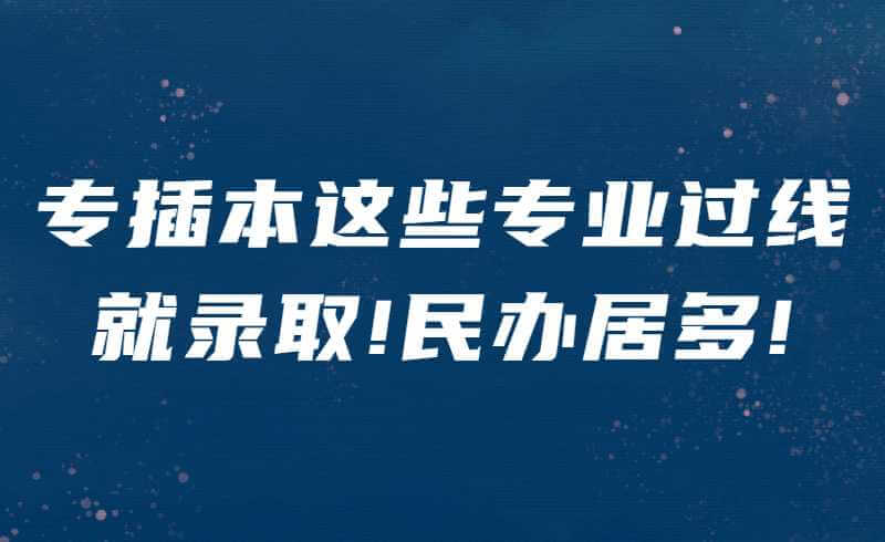 专插本这些专业过线就录取!民办居多!