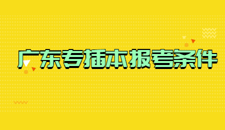 广东专插本报考条件