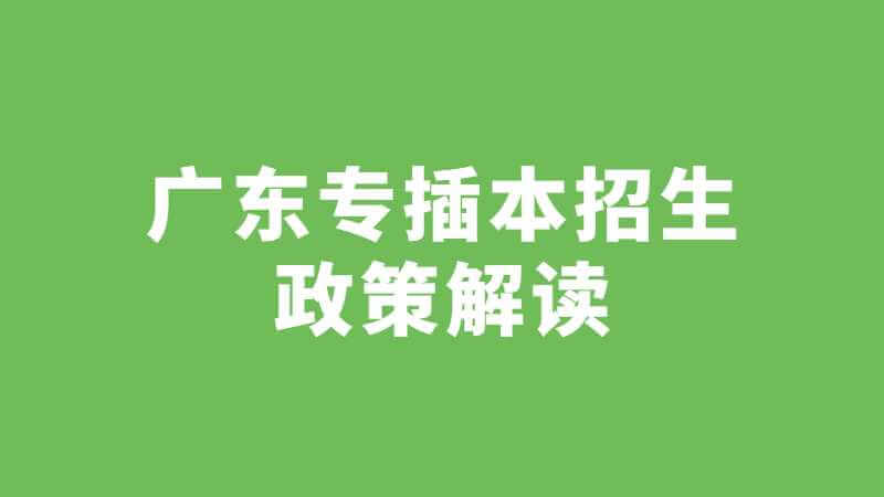 2023年广东专插本招生政策解读公布了吗？