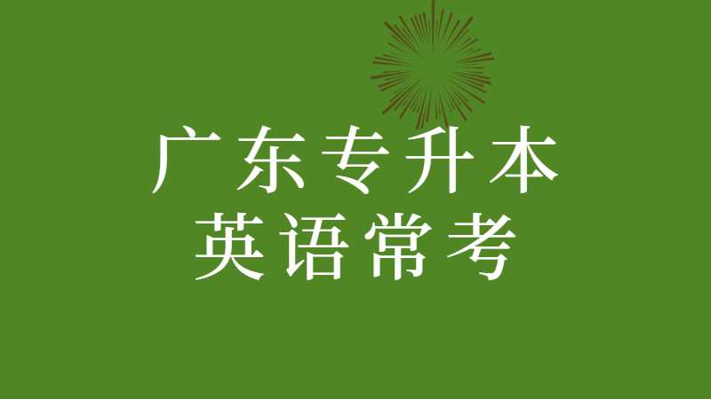 2023年广东专升本英语常考词组（一）