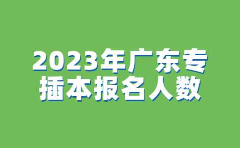 2023年广东专插本报名人数将突破20万?!