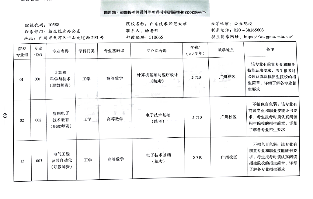 2023年广东技术师范大学专插本专业公布1 (1).png
