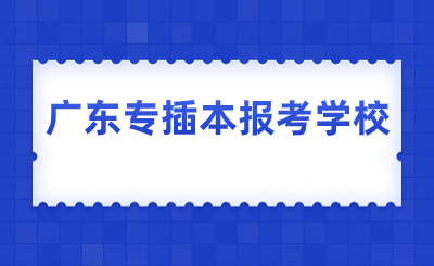 广东专插本报考学校